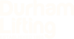 Durham Lifting Logo in white
