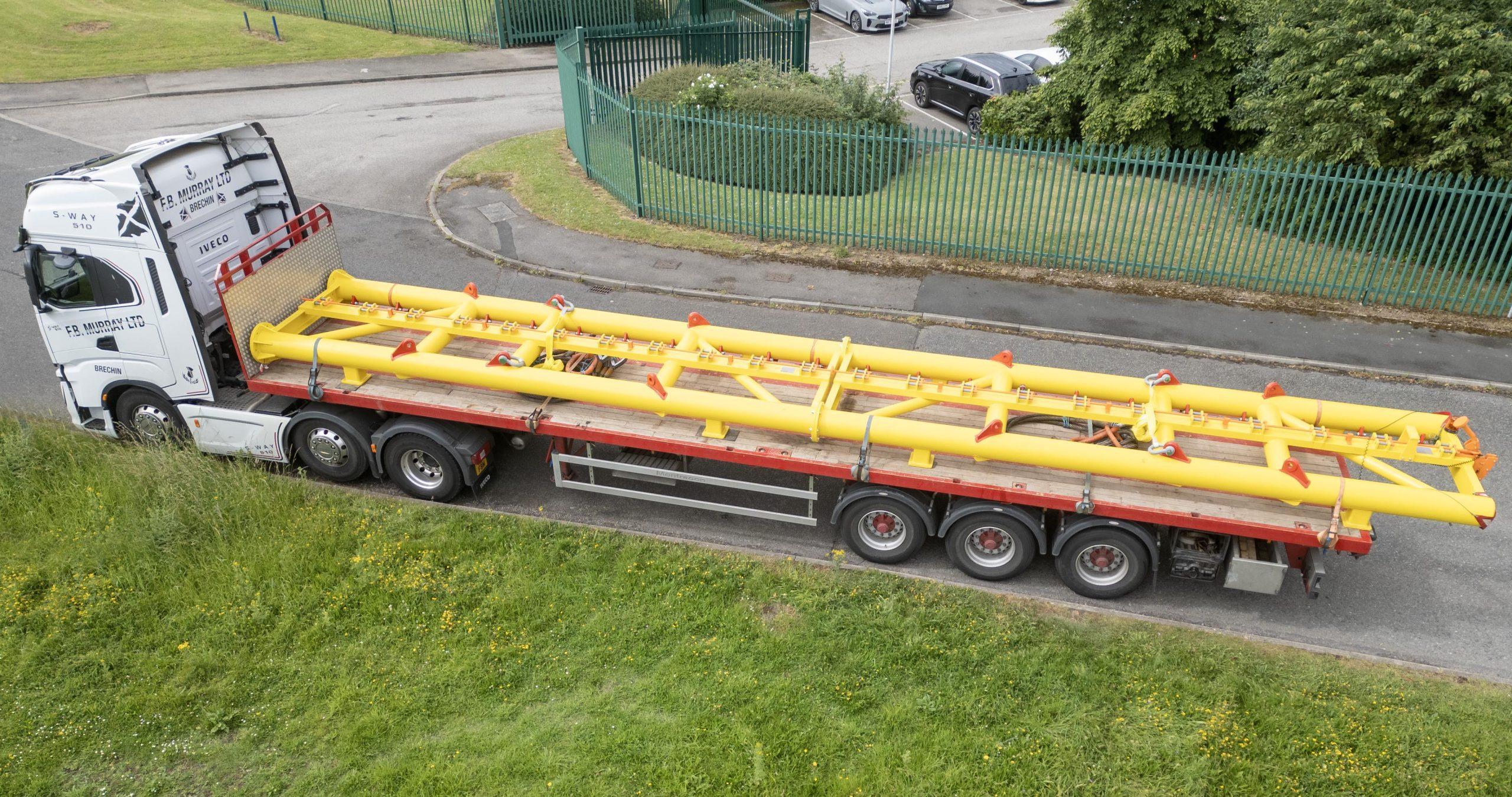 Completed section of the 30-metre modular lifting frame