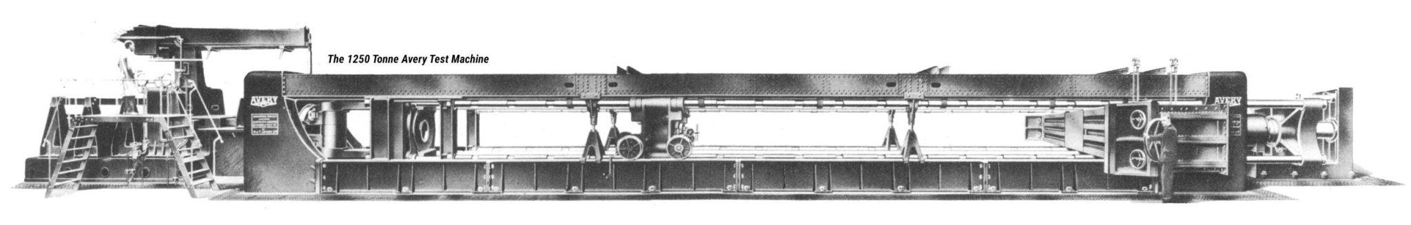 The 1250 tonne Avery test machine inside the Britannia Test House
