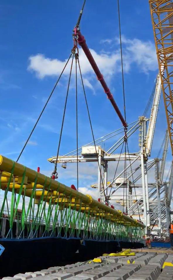 Completed Multisec 30-metre modular lifting frame