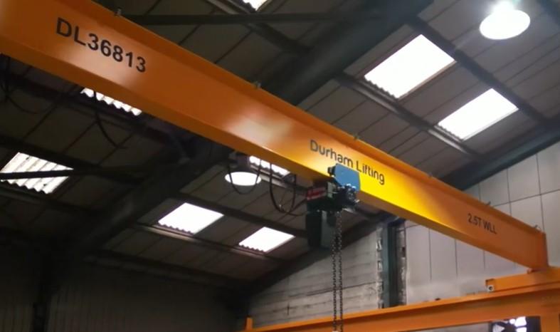 Overhead crane system supplied and installed by Durham Lifting