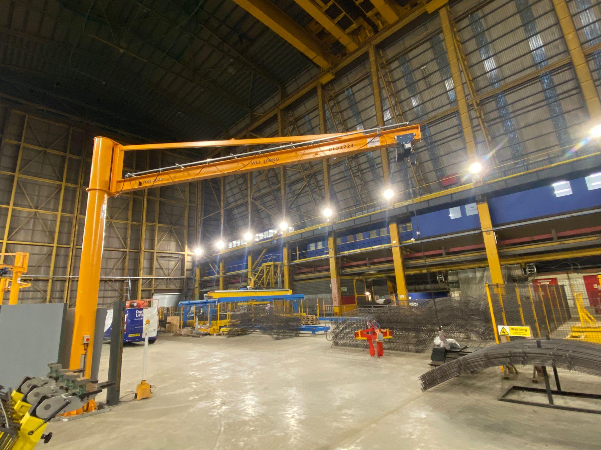 Durham Lifting jib crane installed
