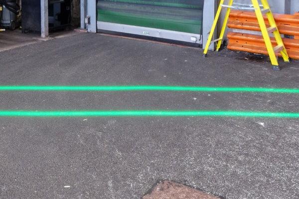 Laser floor marking systems