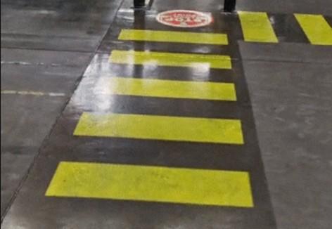 Projected warehouse crosswalks