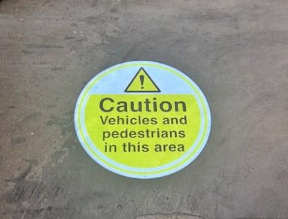 Projected warning signs