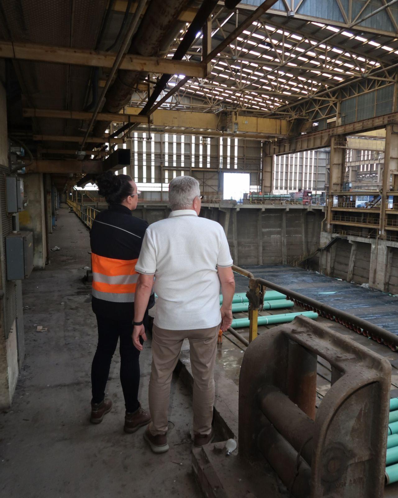 Industrial activity inside Pallion Shipyard