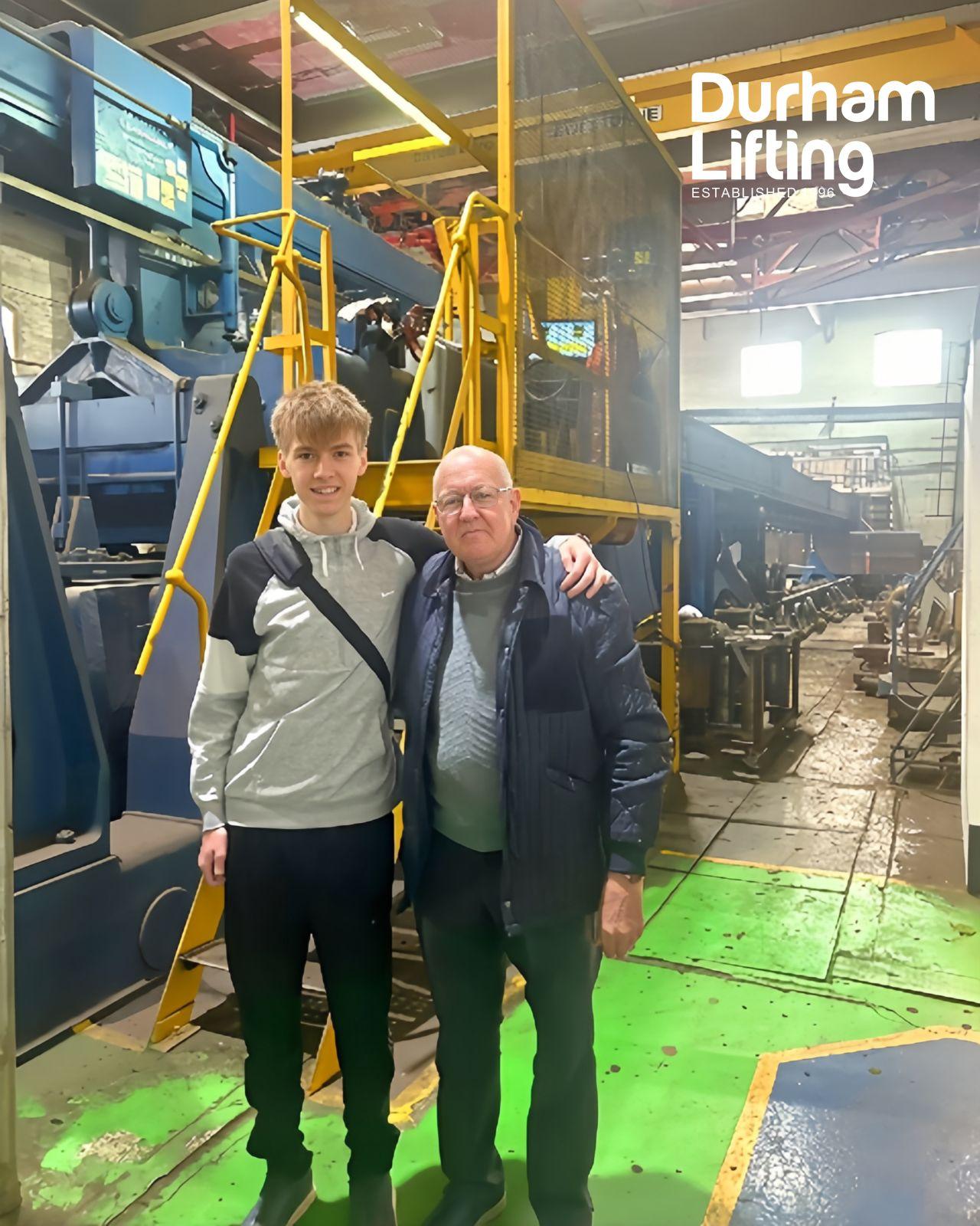 David Bruce visiting Britannia Test House with his grandson